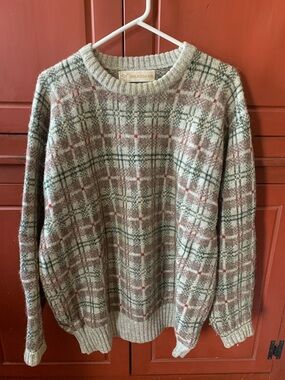 Vintage Braemar Plaid Wool Sweater - Women's Large